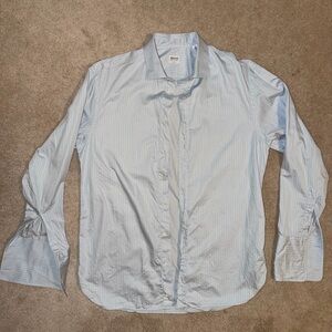 Armani Collezioni Sky Blue Striped Dress Shirt
